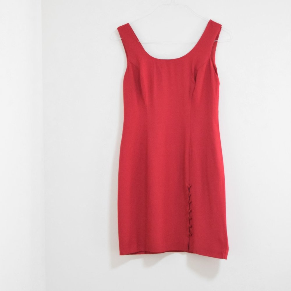 CAREN DESIREE COMPANY Vintage Tank Dress w/ Mandarin Buttons